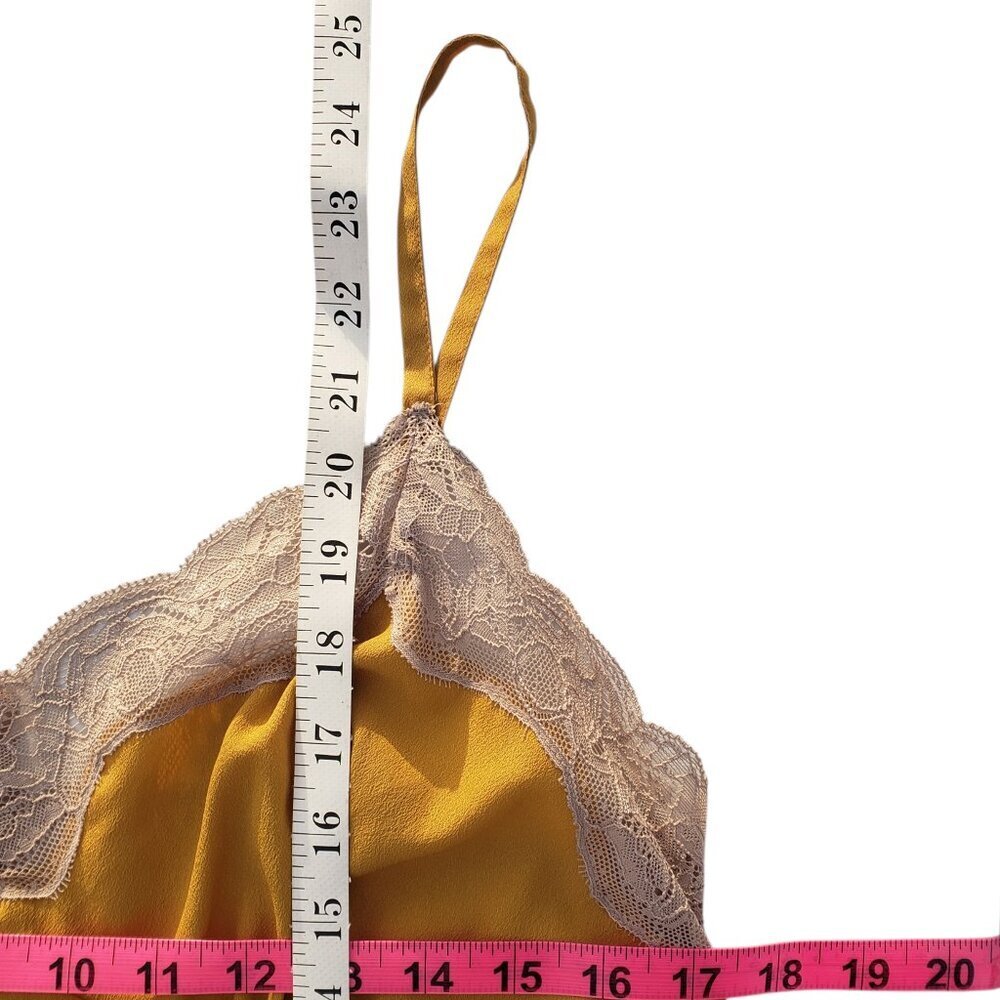 Rodarte for Target Mustard Yellow Lace Trim Camisole Top Size Large - Picture 8 of 8